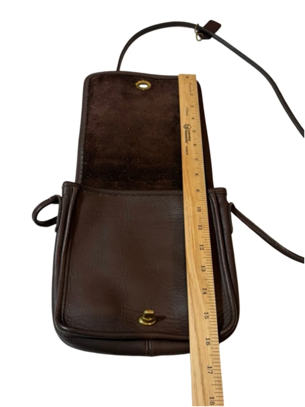 Vintage Coach Legacy Companion Flap Brown Leather Turnlock Crossbody - Picture 7 of 10